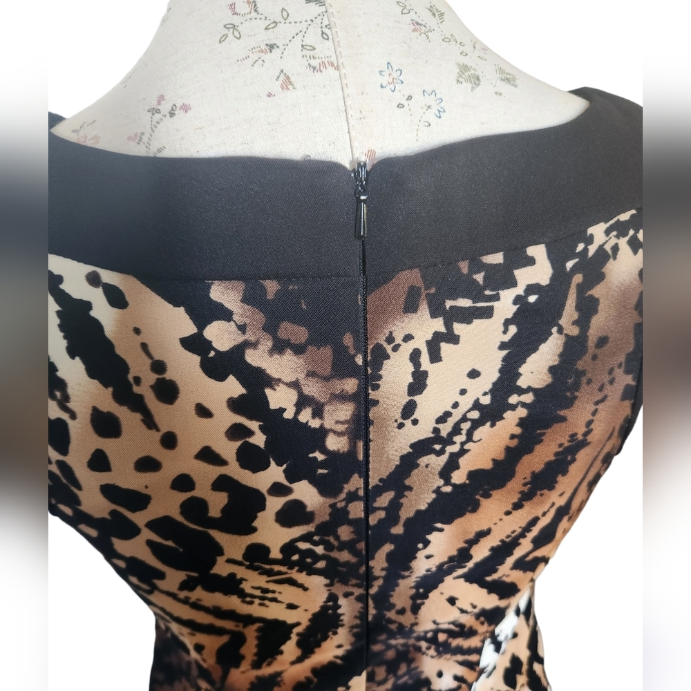 AB Studio Dress cheetah print dress Size 2.  NWT - Picture 6 of 11